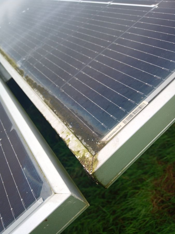 Solar panel dirt
