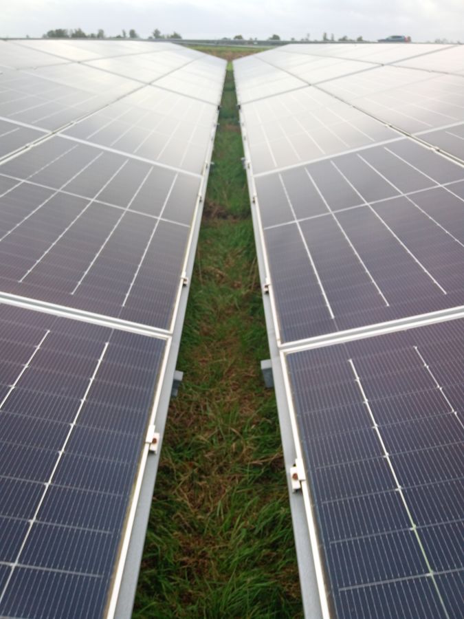 Solar panel detail from field research