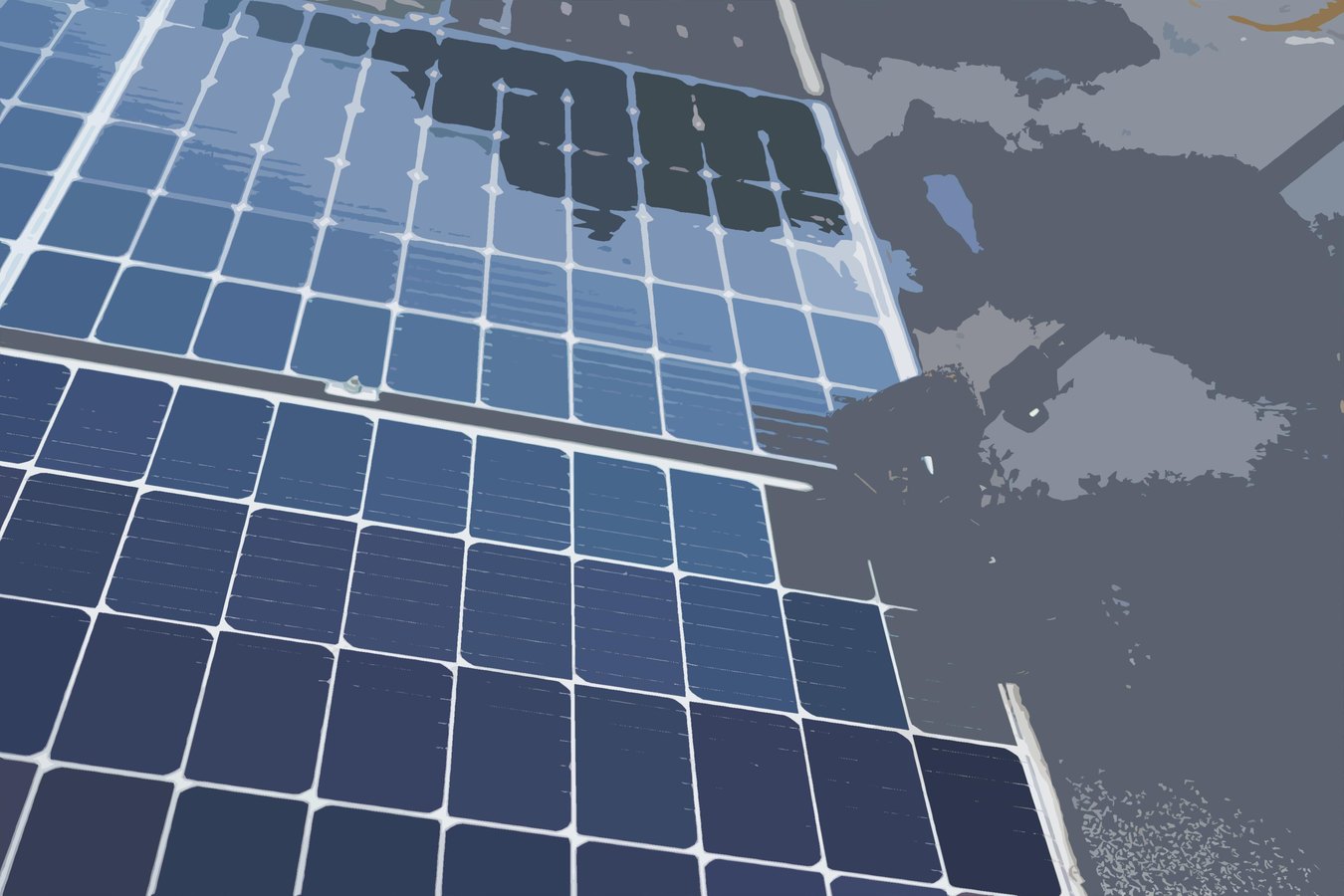 Solar panel close-up for PWS SolarML